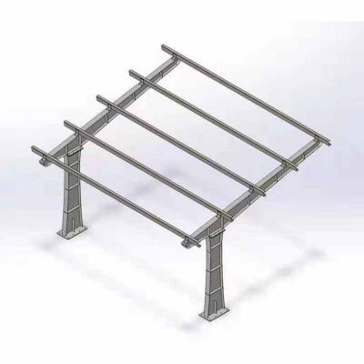 L Type Carbon Steel Solar Pv Carport Mounting System